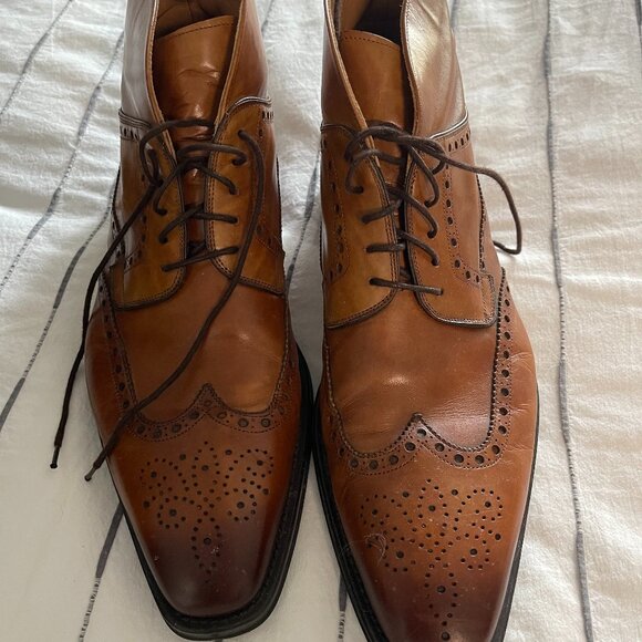 Magnanni Cognac Dress Boots 11M - Picture 1 of 10